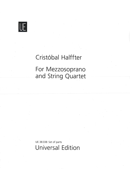 For Mezzosoprano and String Quartet (2020).