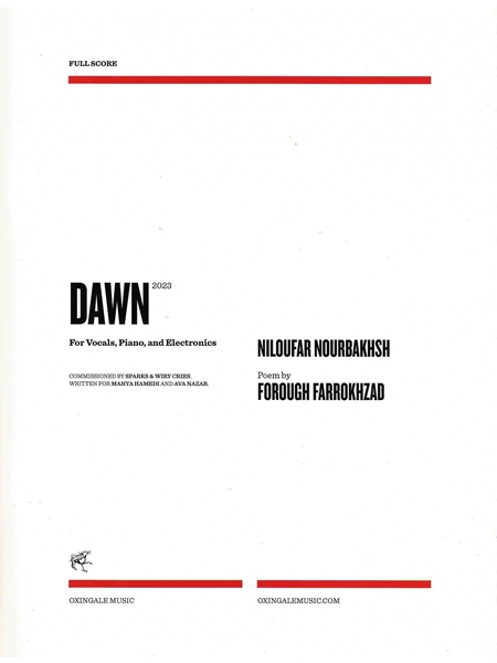 Dawn : For Vocals, Piano and Electronics (2023).