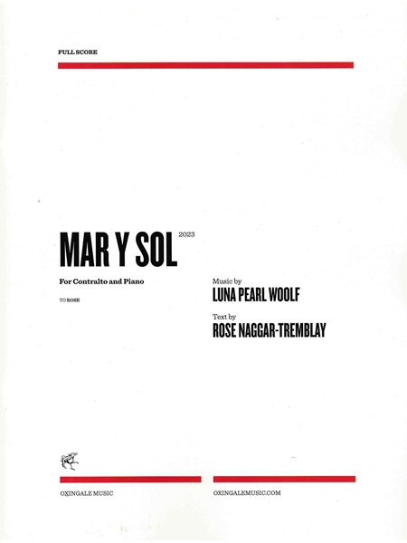 Mar Y Sol : For Contralto and Piano (2023).