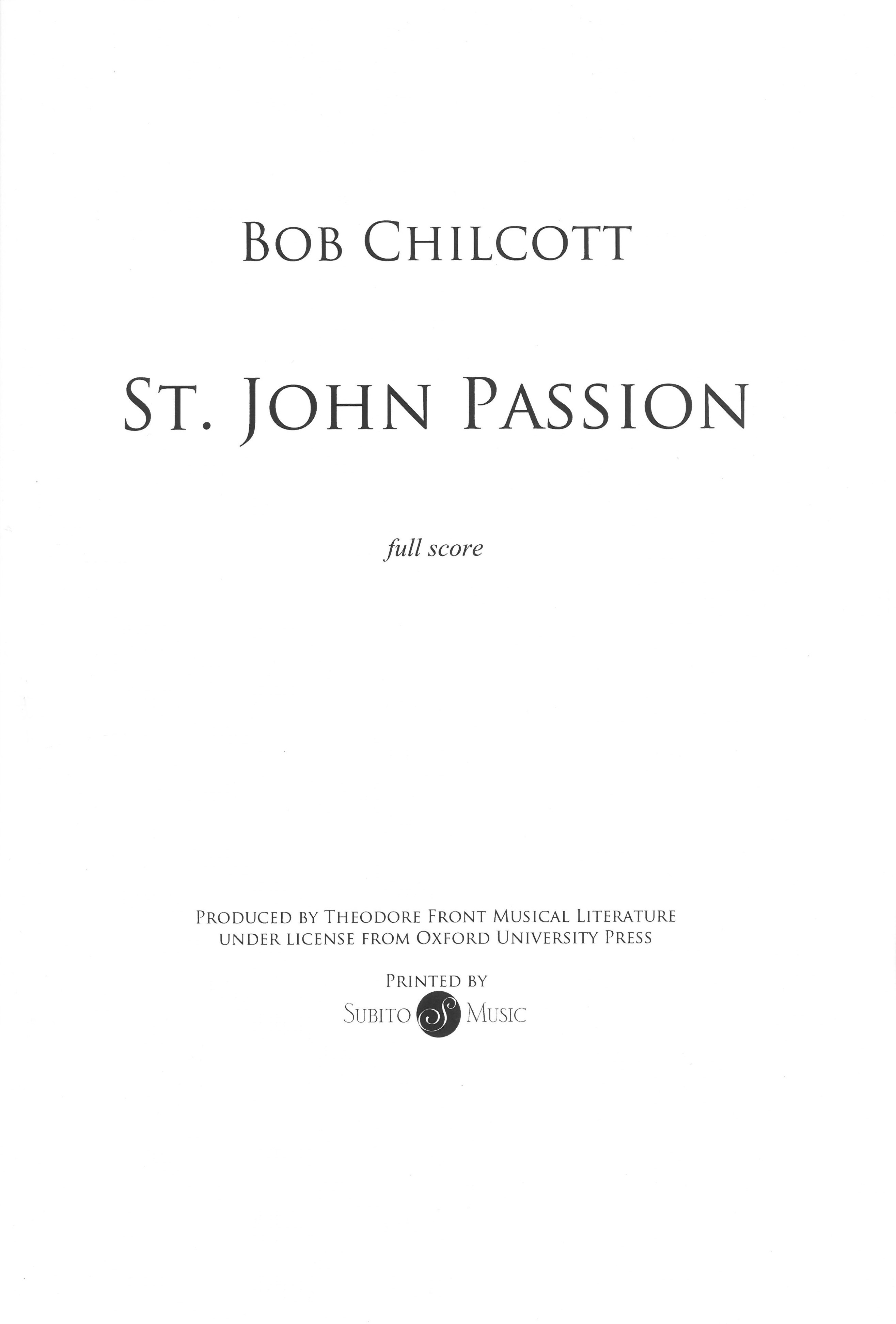 St. John Passion.