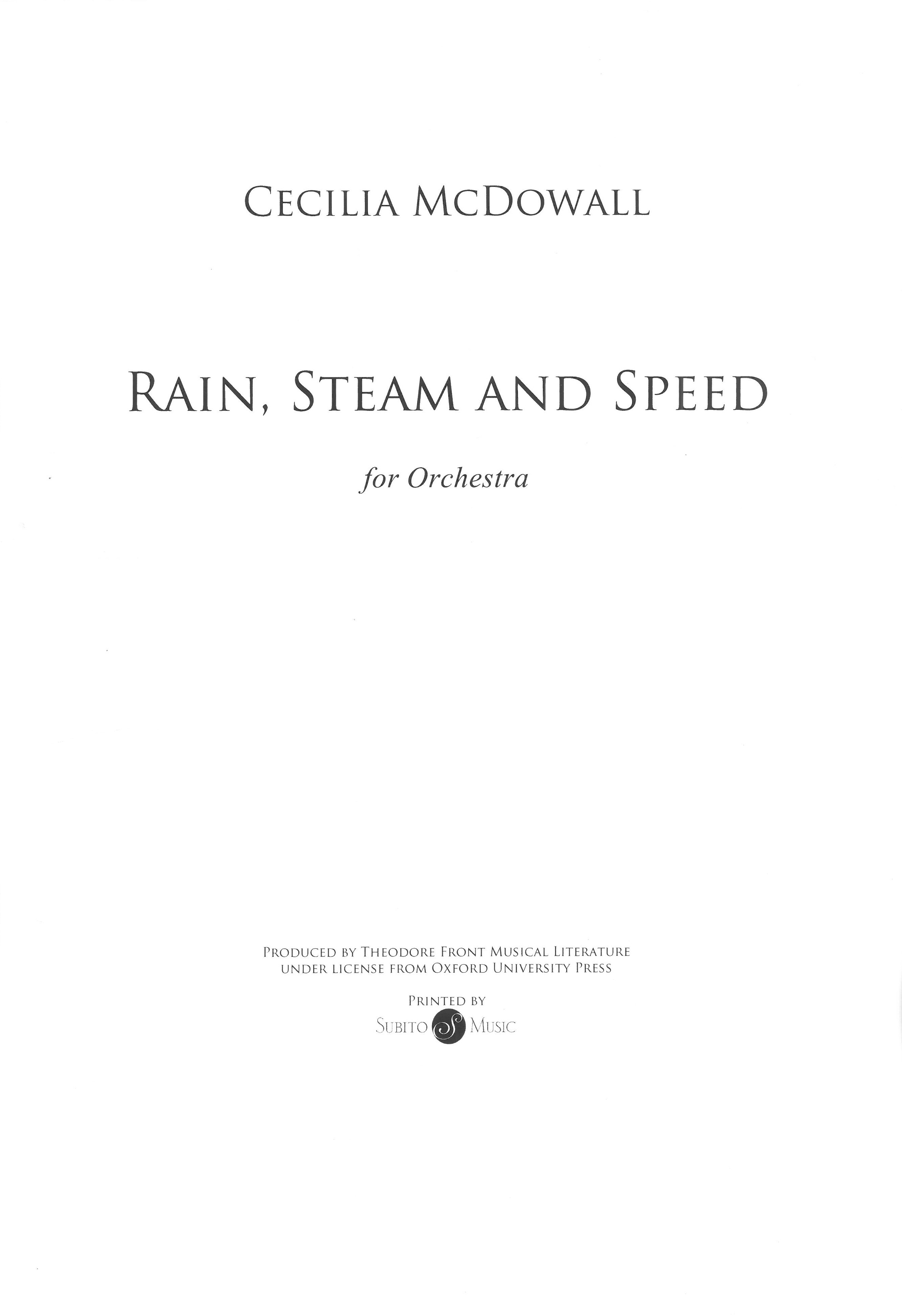 Rain, Steam and Speed : For Orchestra.