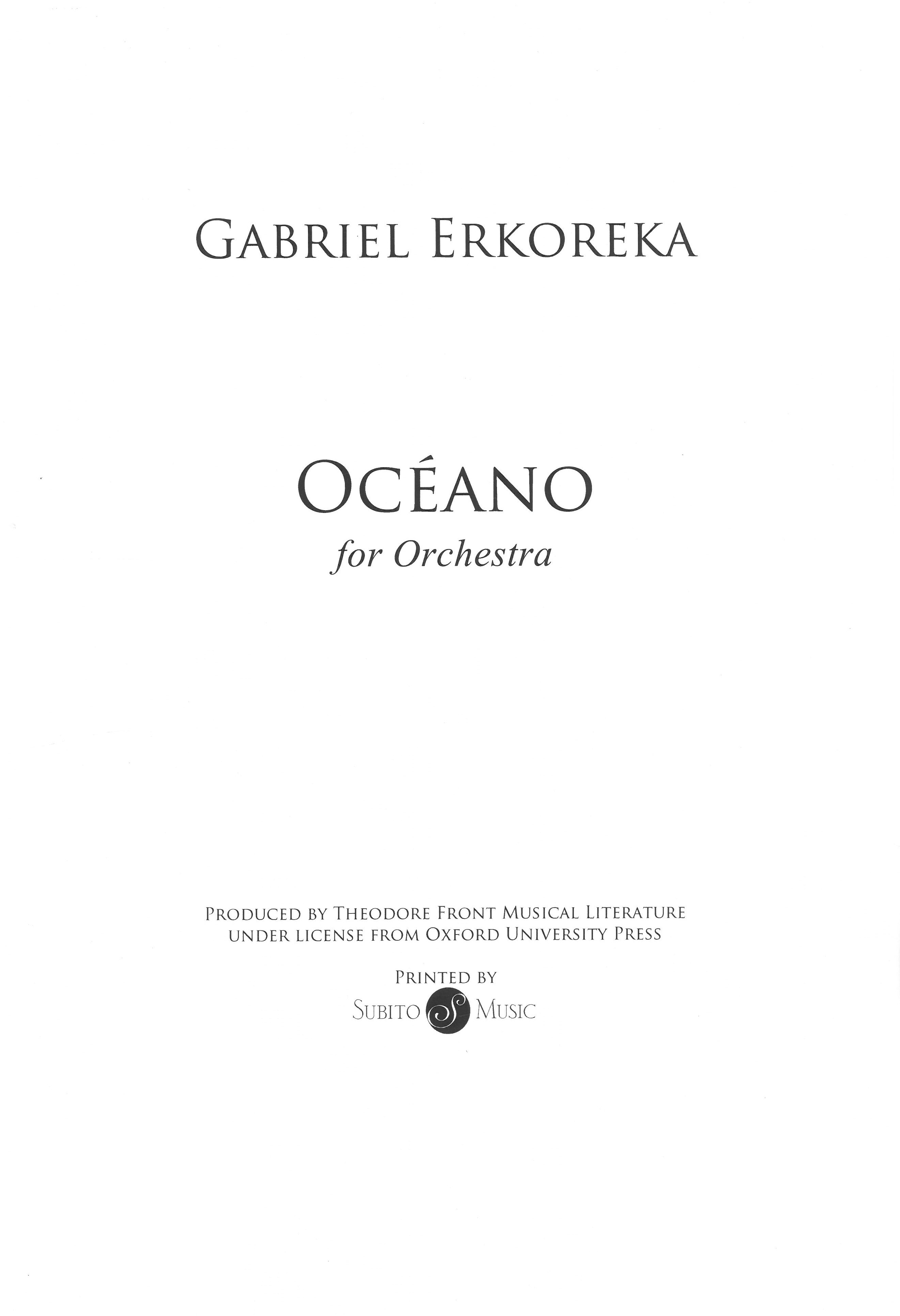 Océano : For Orchestra (2004).