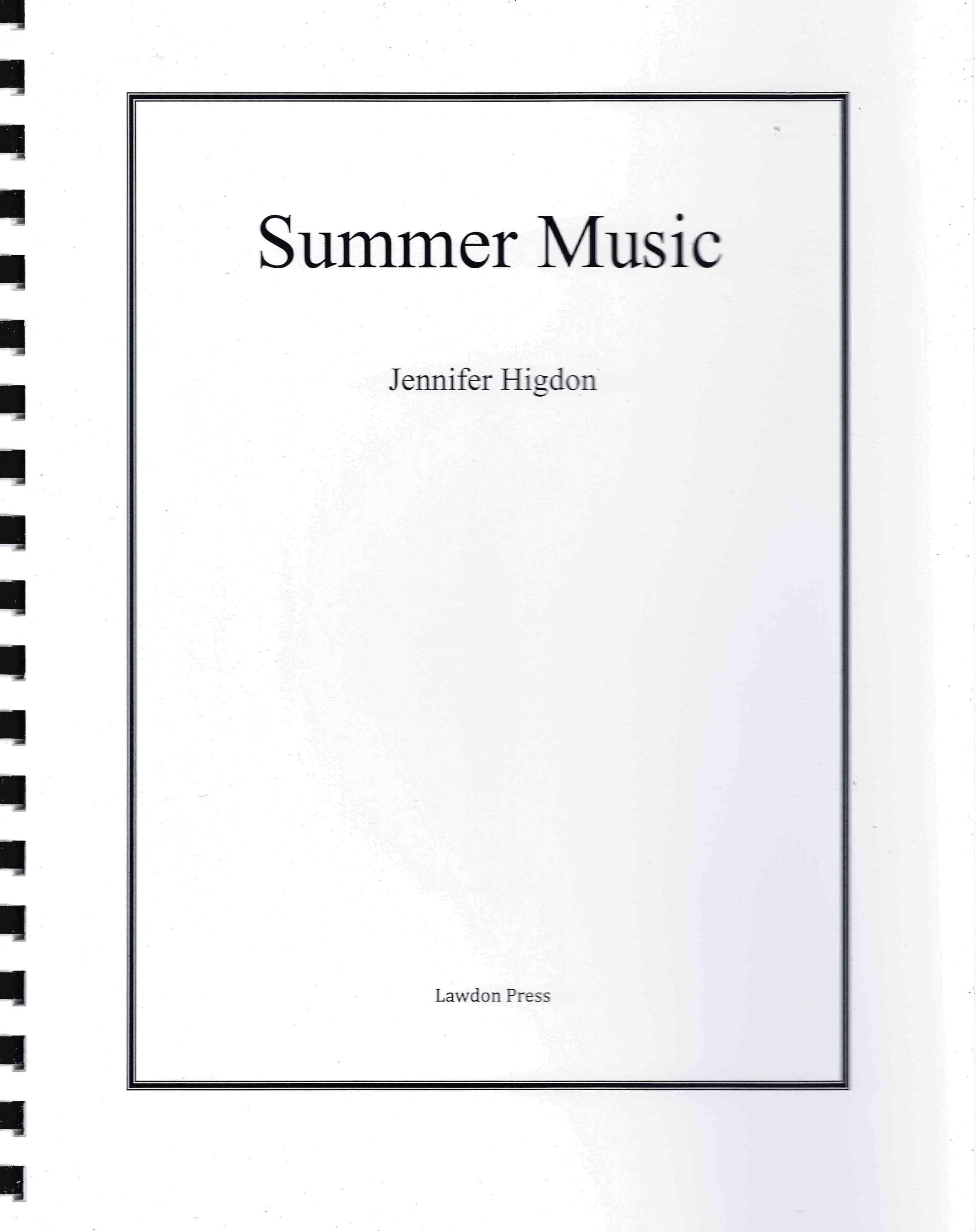 Summer Music : For Mezzo-Soprano and Piano.