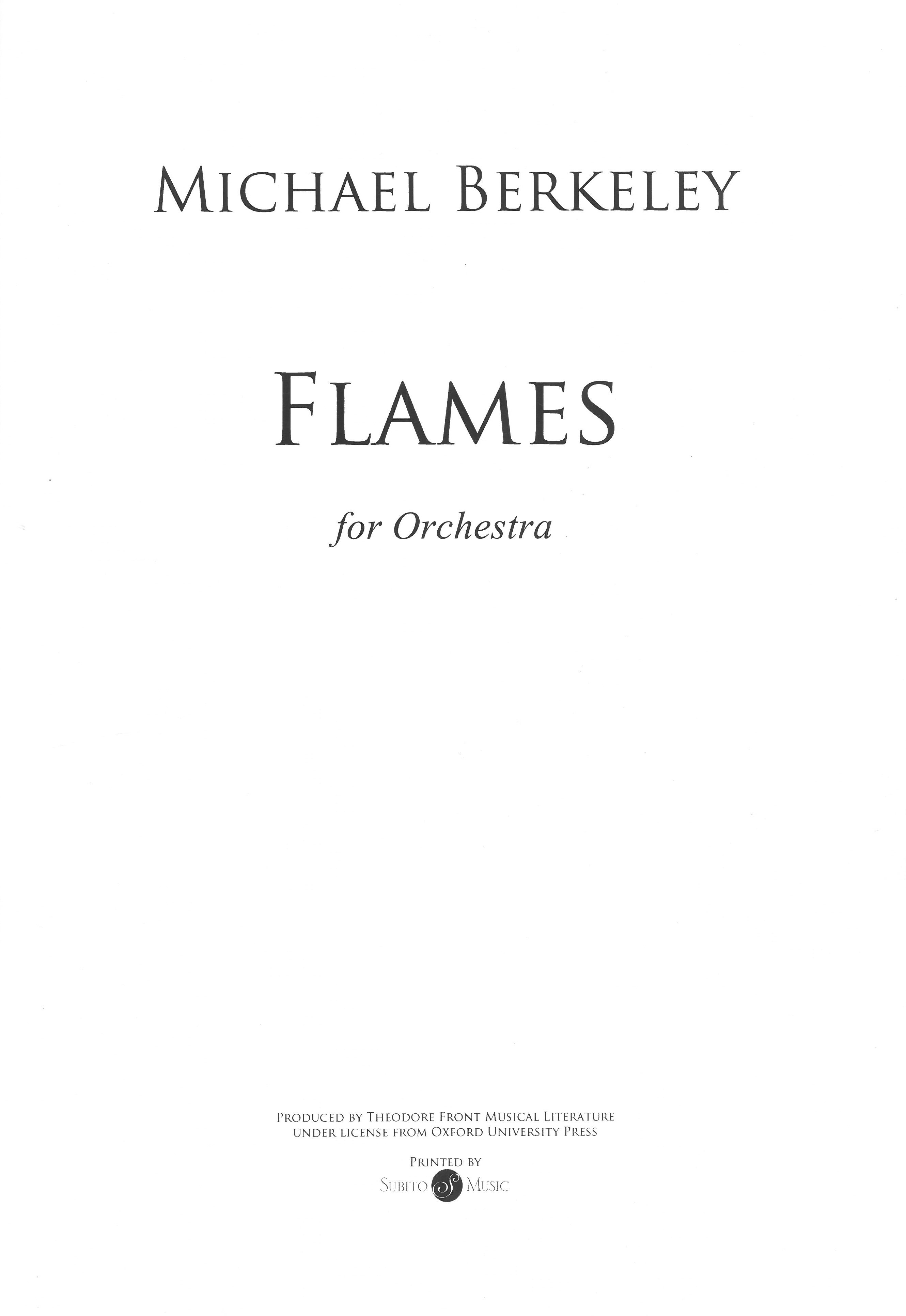 Flames : For Orchestra.