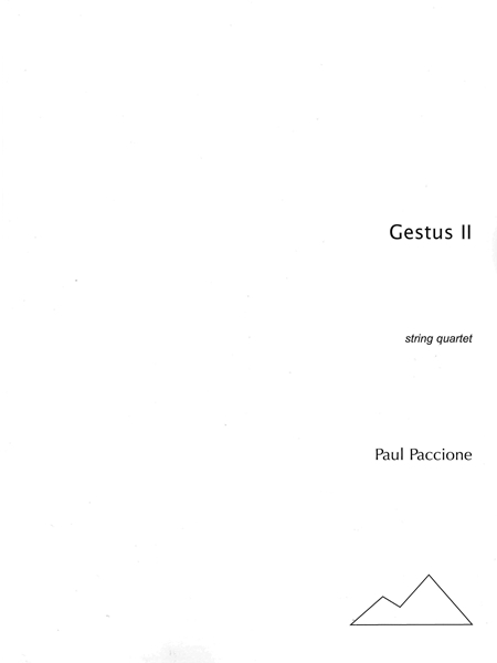 Gestus II : For String Quartet (2003-04).