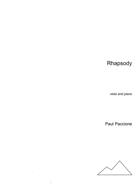 Rhapsody : For Viola and Piano (2007).