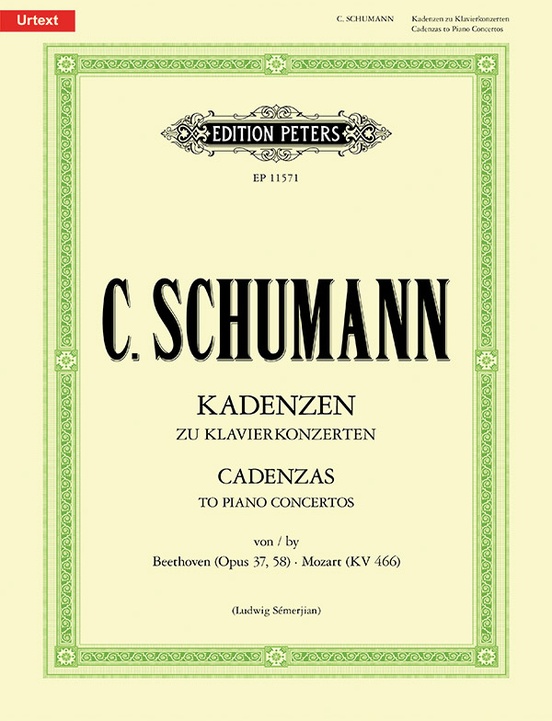 Cadenzas To Piano Concertos by Beethoven (Op. 37, 58) and Mozart (Kv 466).