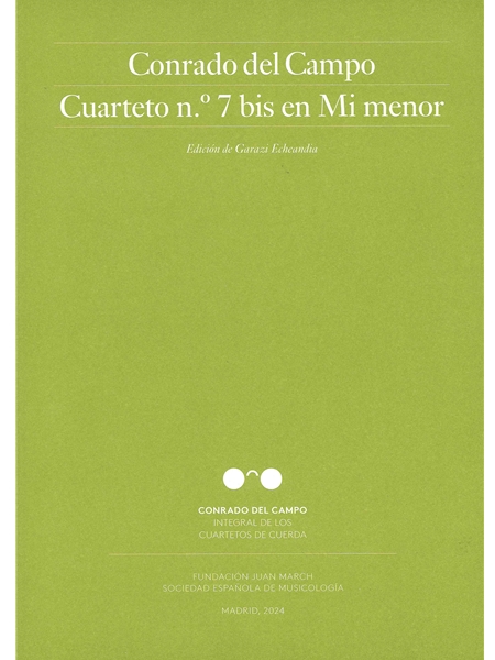 Cuarteto No. 7 Bis En Mi Menor / edited by Garazi Echeandia.