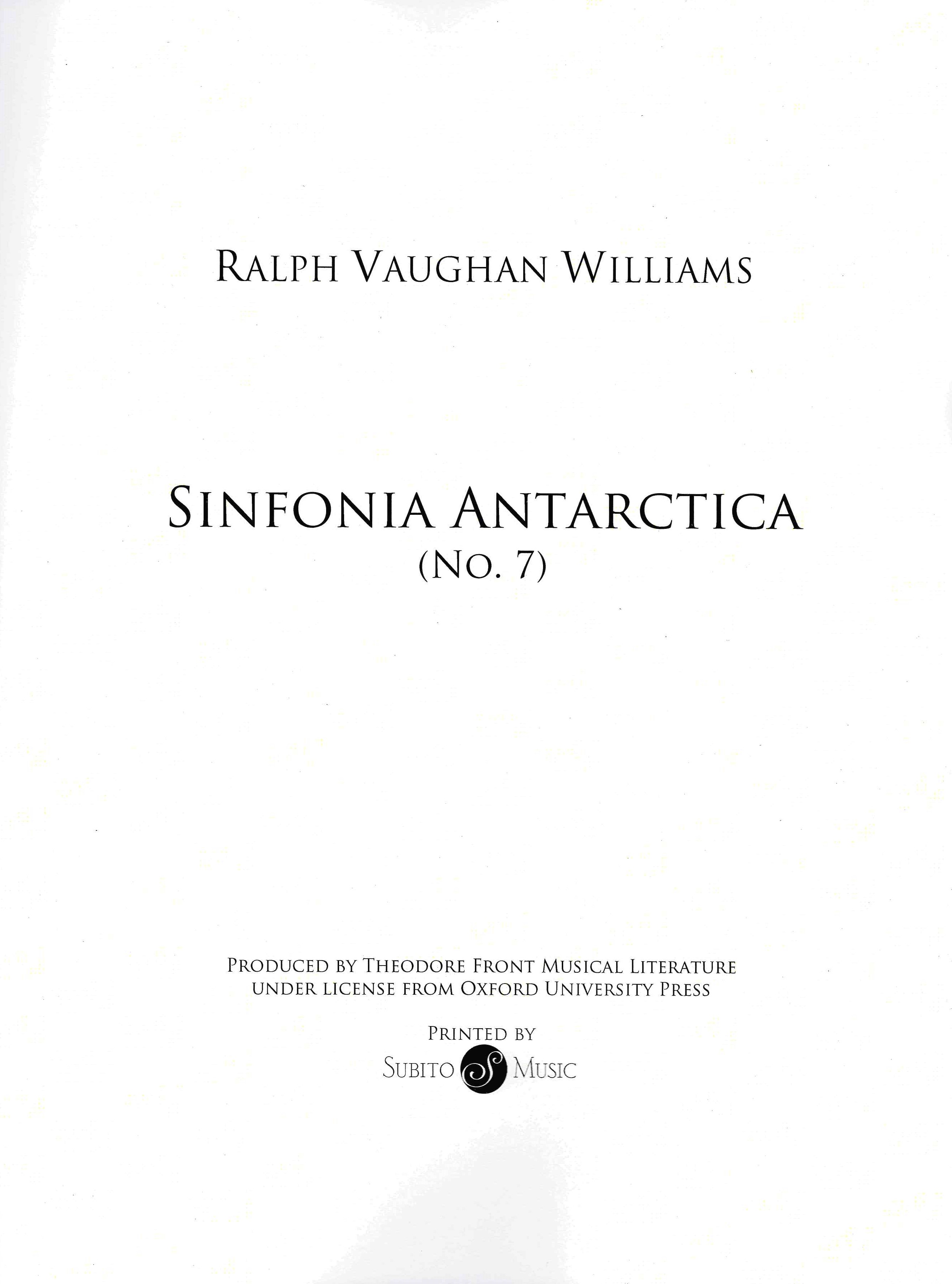 Symphony No. 7 : Sinfonia Antarctica.