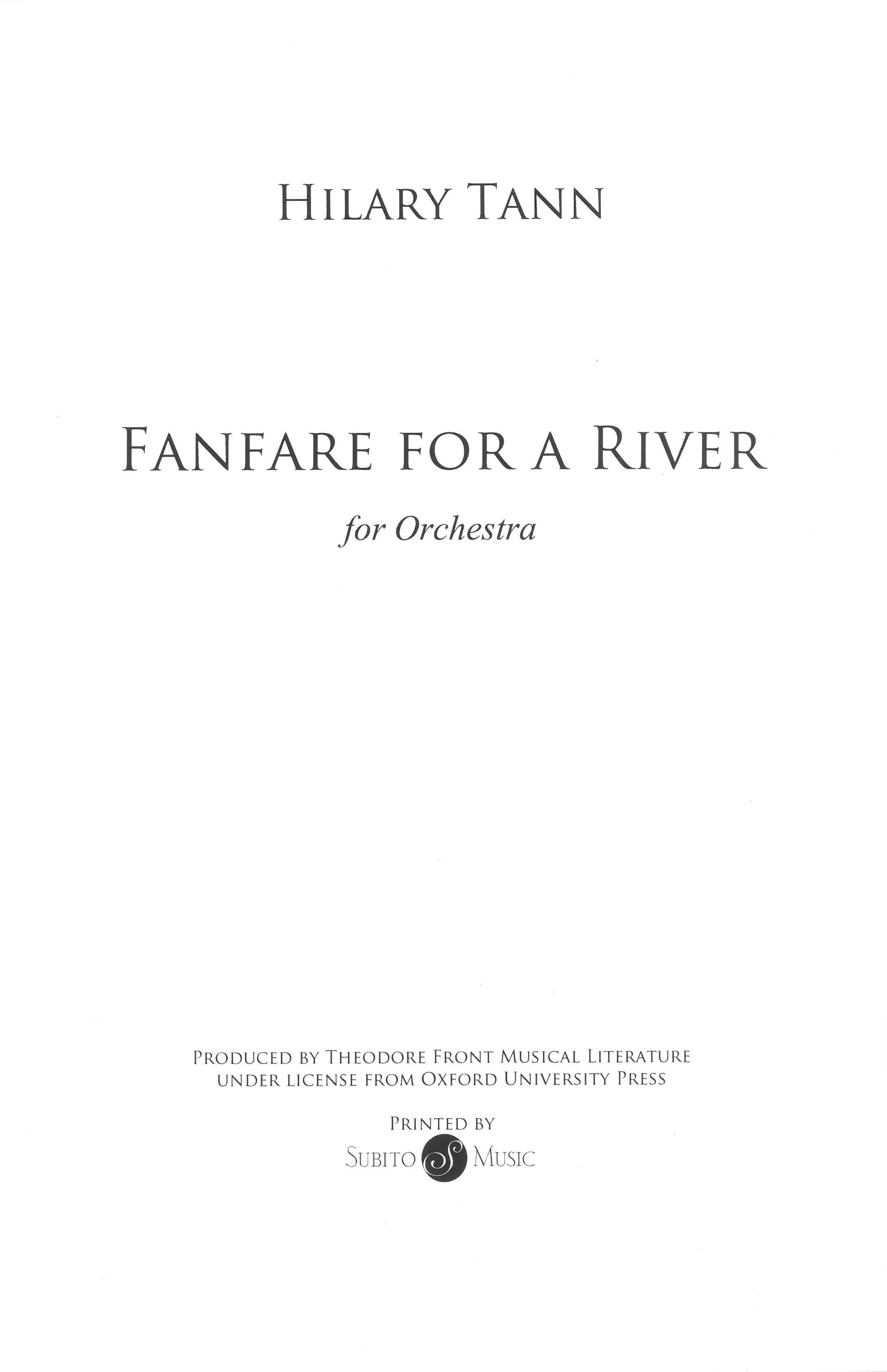 Fanfare For A River : For Orchestra.