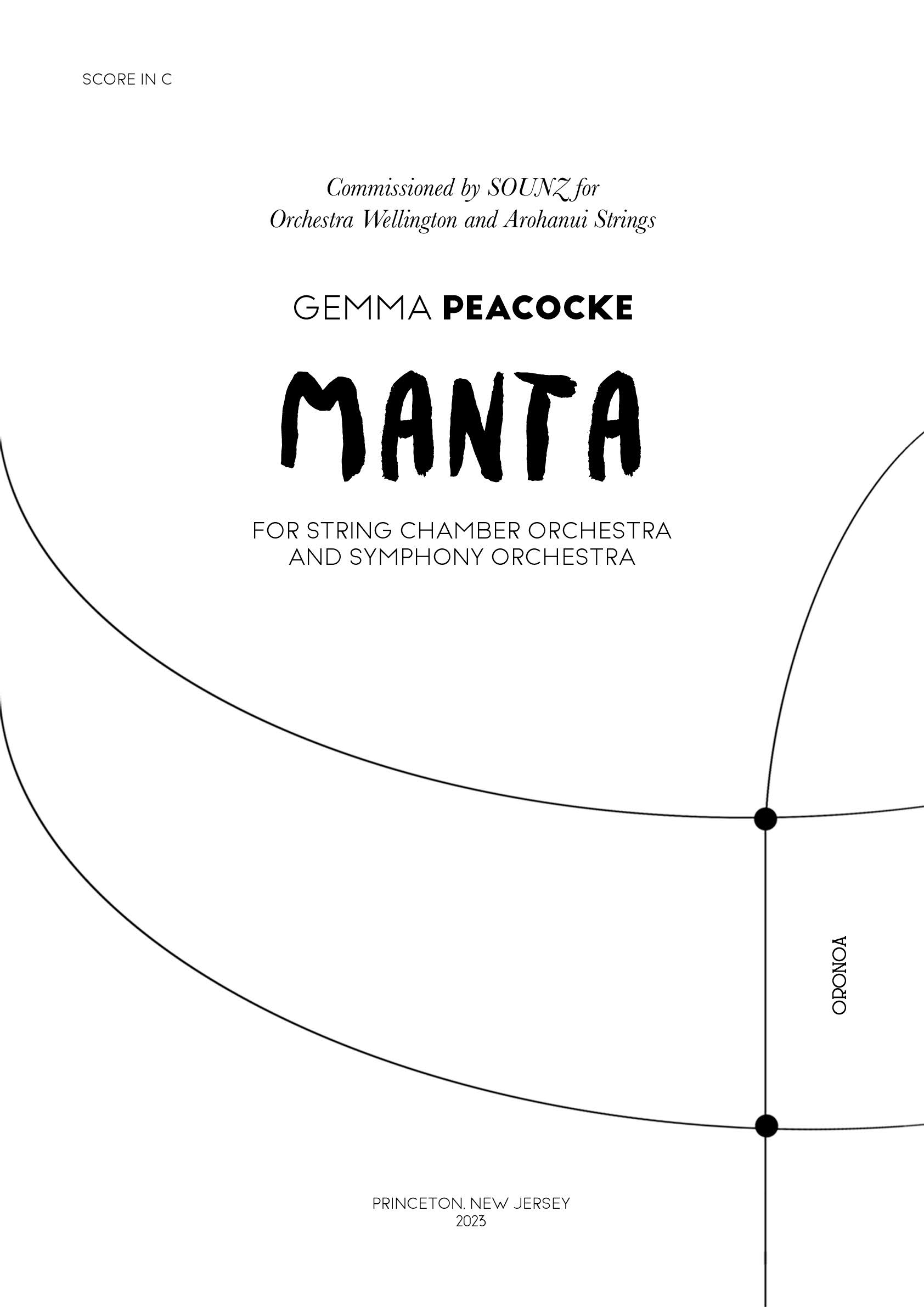 Manta : For String Chamber Orchestra and Symphony Orchestra.