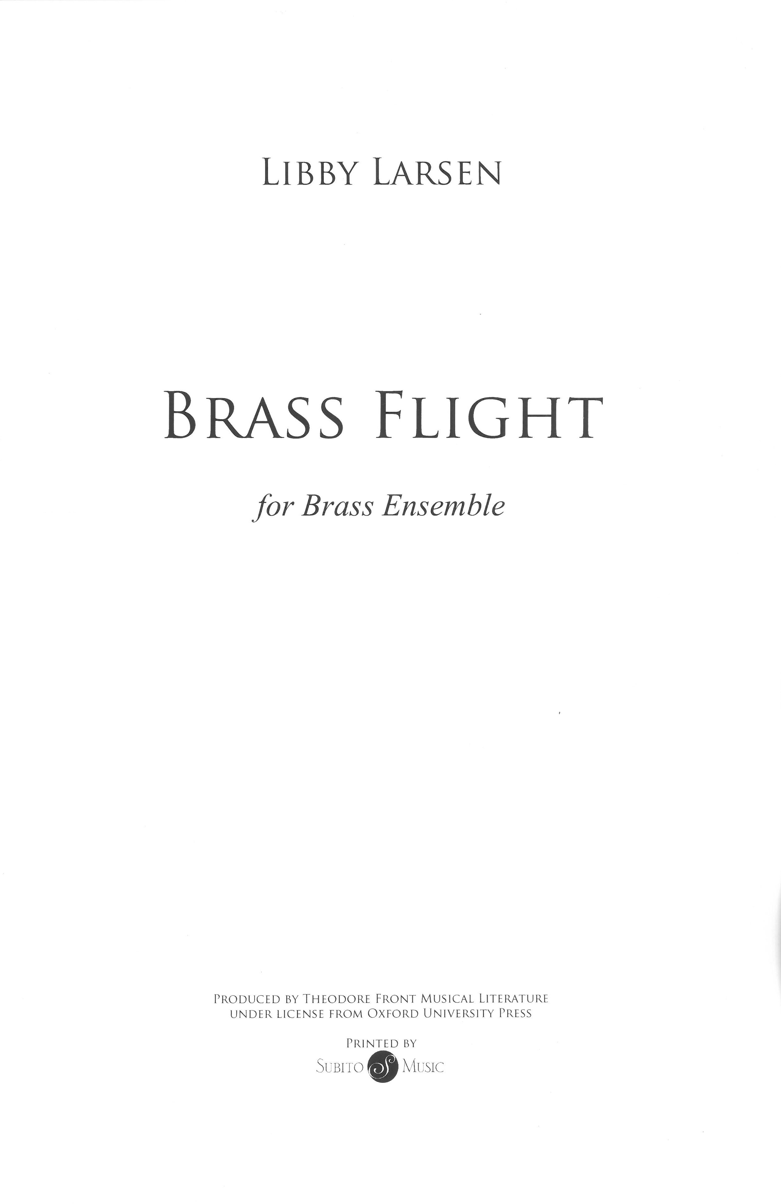 Brass Flight : For Brass Ensemble.