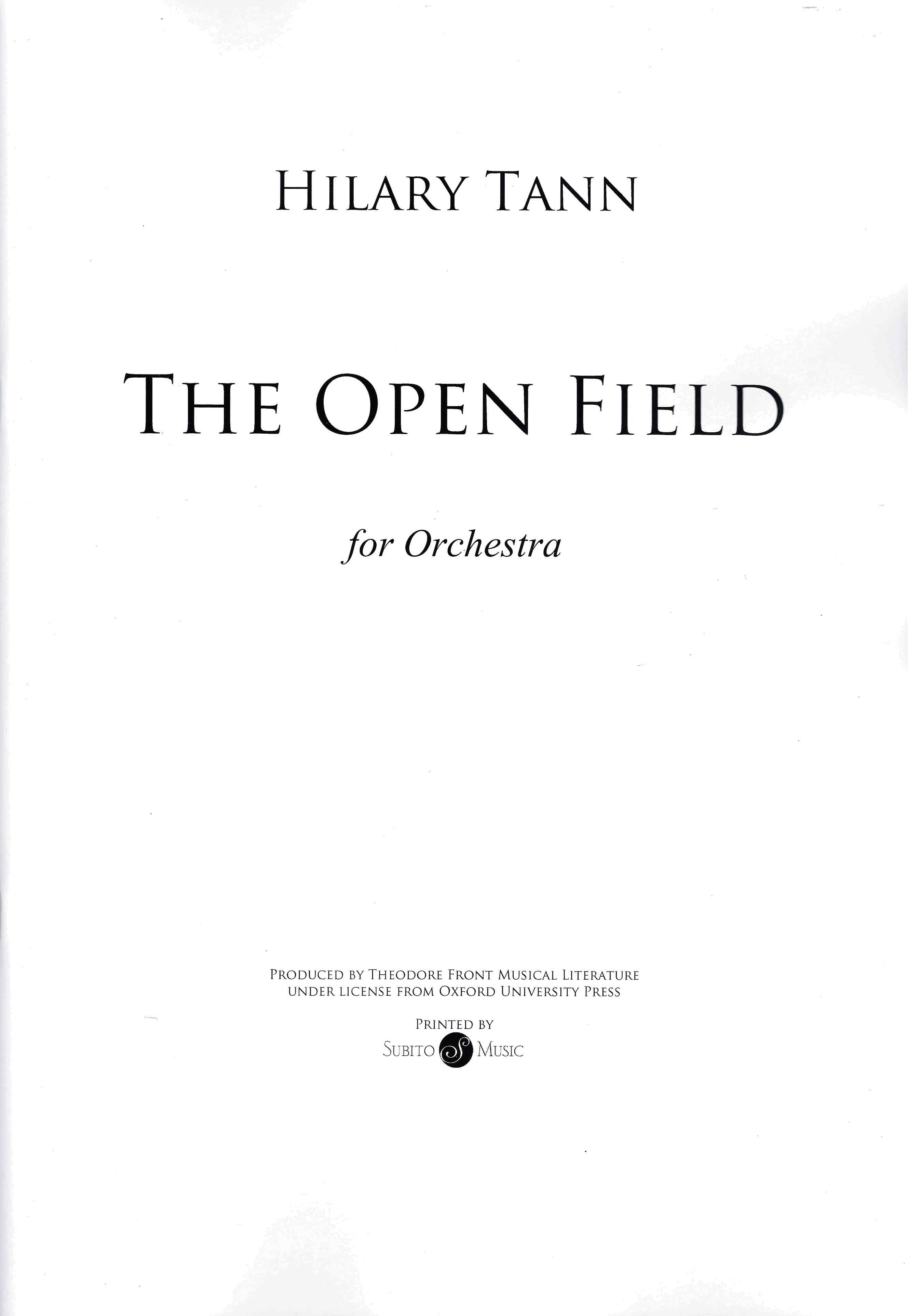 The Open Field : For Orchestra.