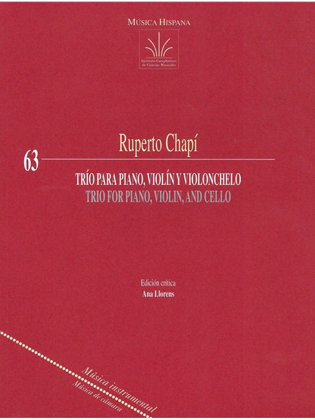 Trío : Para Piano, Violín Y Violonchelo / edited by Ana Llorens.