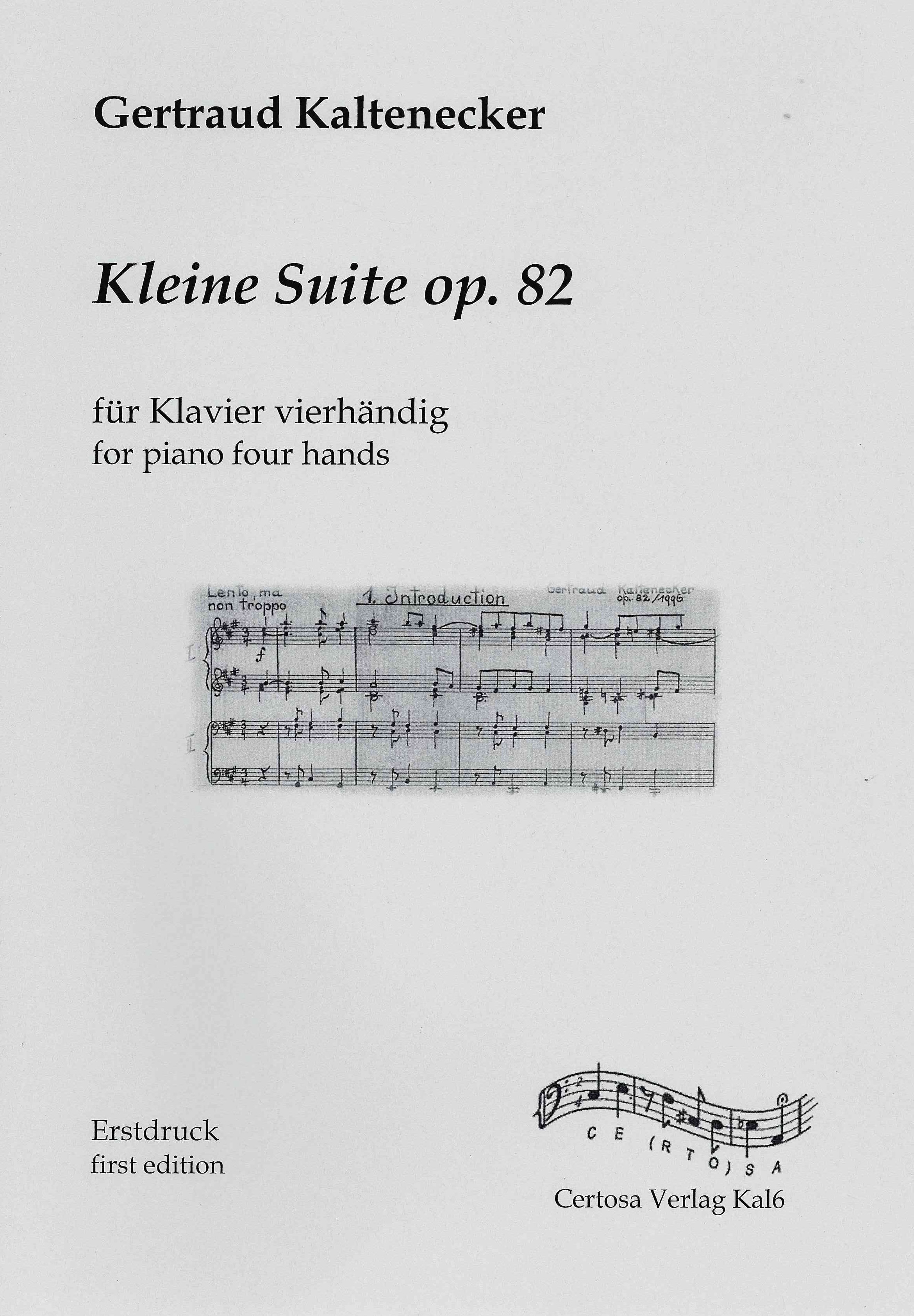 Kleine Suite, Op. 82 : Für Klavier Vierhändig (1996) / edited by Eva Herrmann.