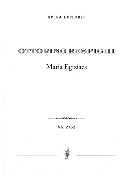 Maria Egiziaca : Mistero In Un Atto E 2 Episodi.