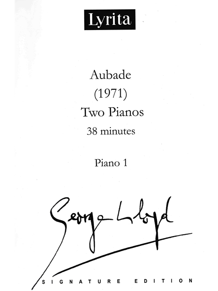 Aubade : For Two Pianos (1971).