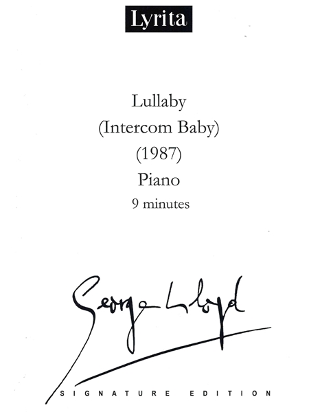 Lullaby (Intercom Baby) : For Piano (1987).