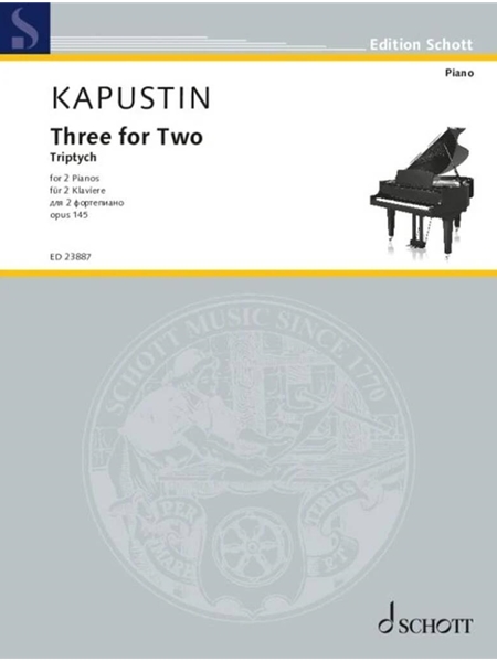 Three For Two, Op. 145 : For Two Pianos (2012).