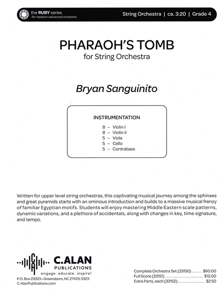 Pharoah's Tomb : For String Orchestra.