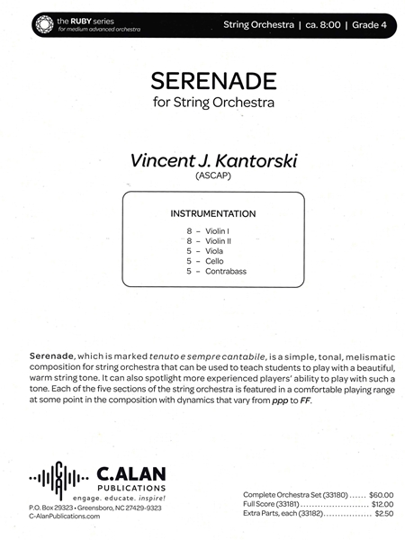 Serenade : For String Orchestra.