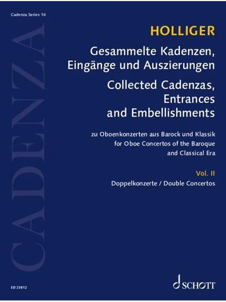 Collected Cadenzas, Entrances and Embellishments For Oboe, Vol. II : Double Concertos.