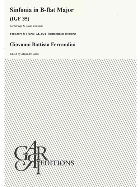 Sinfonia In B-Flat Major, Igf 35 : For Strings and Basso Continuo / Ed. Alejandro Garri.