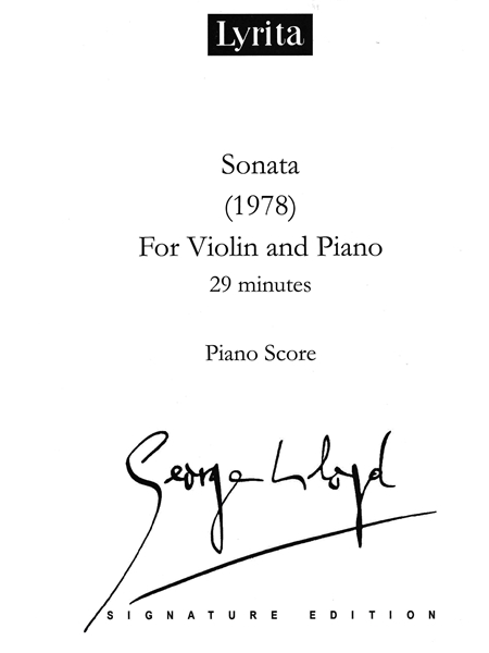 Sonata : For Violin and Piano (1978).