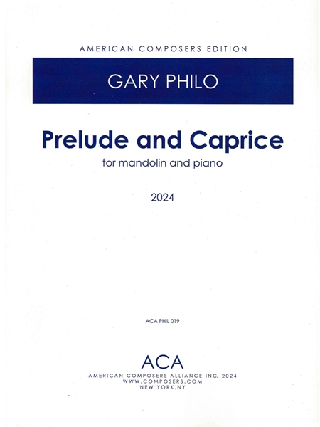 Prelude and Caprice : For Mandolin and Piano (2024).