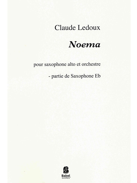 Noema : Pour Saxophone Alto et Piano.