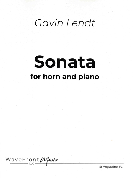 Sonata : For Horn and Piano.