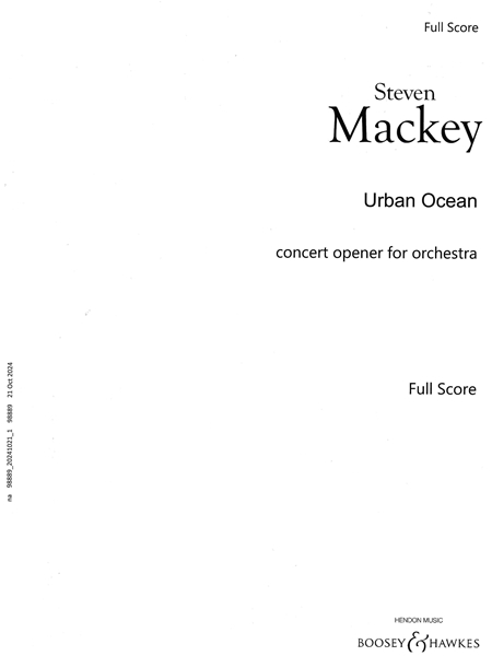 Urban Ocean : Concert Opener For Orchestra (2013).