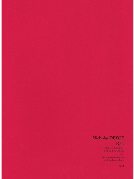 R/L : Solo For Electric Guitar W/ Audio Playback Or Open Instrumentation W/ Audio Playback (2024).