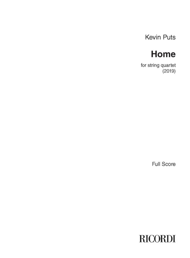 Home : For String Quartet (2019).