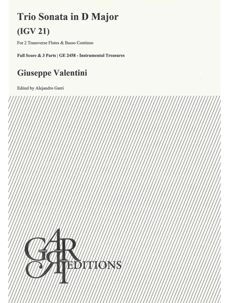 Trio Sonata In D Major, Igv 21 : For 2 Transverse Flutes and Basso Continuo / Ed. Alejandro Garri.