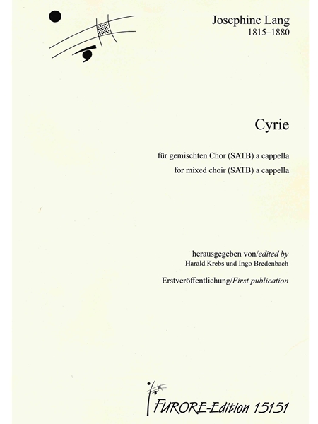 Cyrie : Für Gemischten Chor (SATB) A Cappella / edited by Harald Krebs and Ingo Bredenbach.