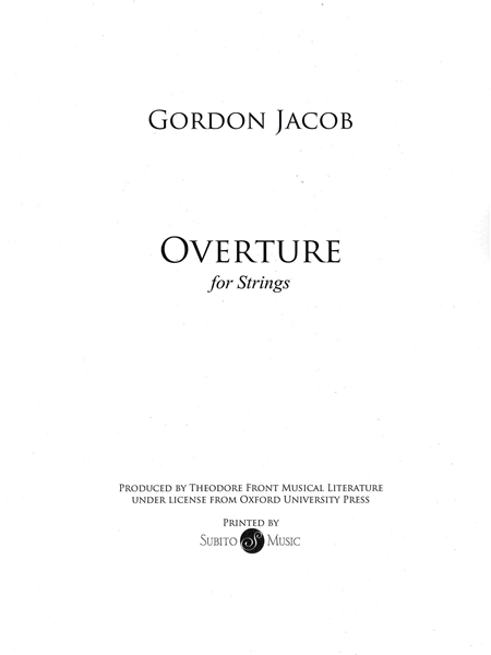 Overture : For Strings.