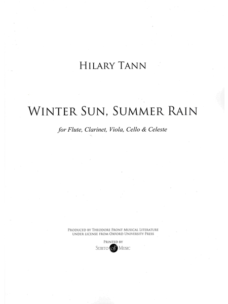 Winter Sun, Summer Rain : For Flute, Clarinet, Viola, Cello and Celeste.