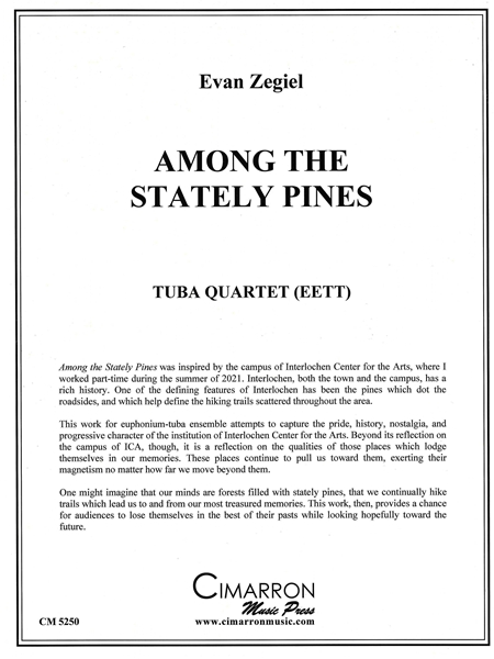 Among The Stately Pines : For Tuba Quartet (EETT) (2021).