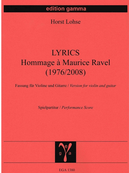 Lyrics - Hommage à Maurice Ravel : Fassung Für Violine und Gitarre.