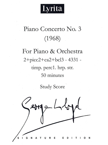 Piano Concerto No. 3 : For Piano and Orchestra (1968).