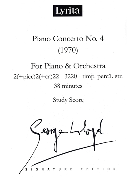 Piano Concerto No. 4 : For Piano and Orchestra (1970).