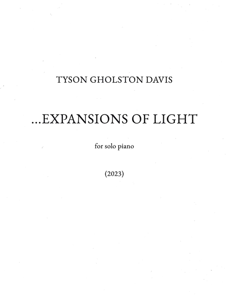 …Expansions of Light : For Solo Piano (2023).