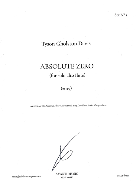 Absolute Zero : For Solo Alto Flute (2017).