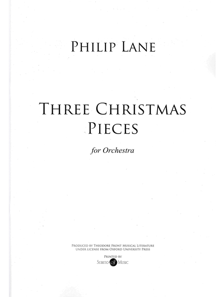 Three Christmas Pictures : For Orchestra.