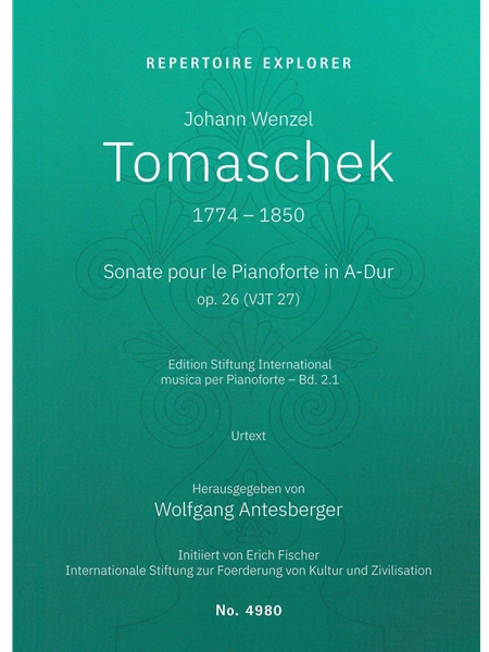 Sonate Pour le Pianoforte In A Dur, Op. 26 (Vjt 27) / edited by Wolfgang Antesberger.