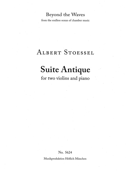 Suite Antique : For Two Violins and Piano.