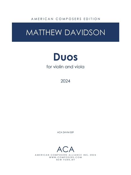 Duos : For Violin and Viola (2024).