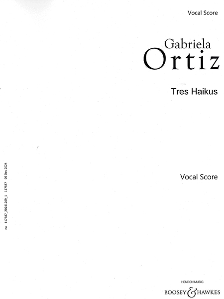 Tres Haikus : For Alto, Flute and Cello (2012).