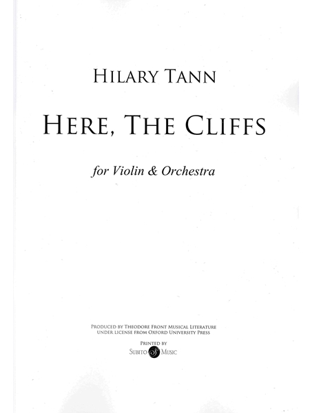 Here, The Cliffs : For Violin and Orchestra.